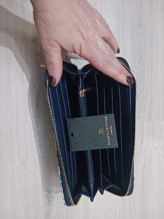 Monedero grande flores nuevo