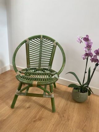 Silla infantil de ratán