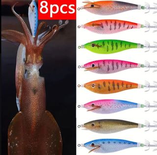 8pcs de señuelos jigging de calamar 