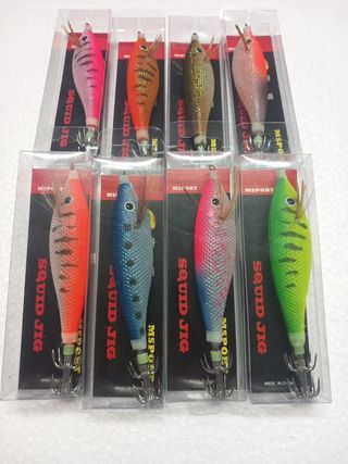 8pcs de señuelos jigging de calamar 