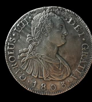 8 reales Carlos IIII 1803 N. Guatemala