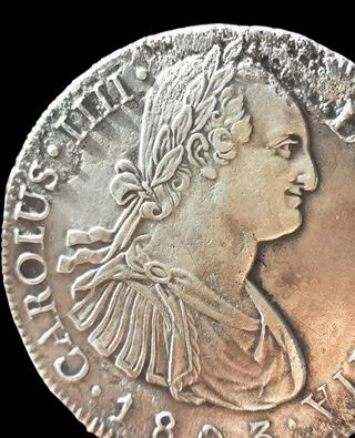 8 reales Carlos IIII 1803 N. Guatemala