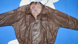 Cazadora vintage piel hombre marron