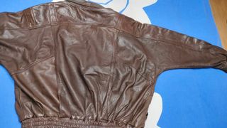 Cazadora vintage piel hombre marron