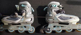 Conjunto de patines con equipación completa