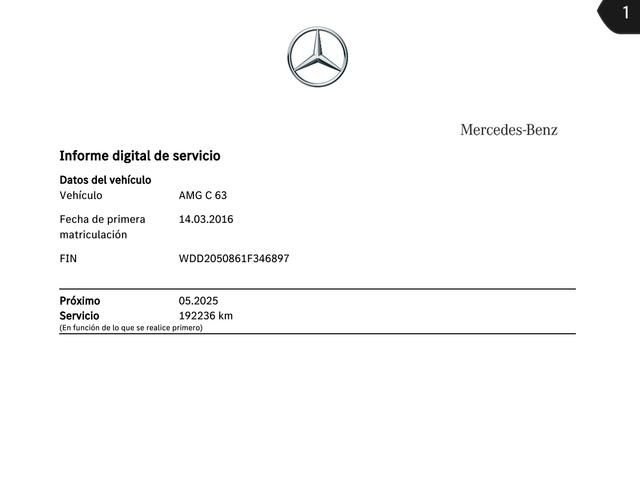 Mercedes-Benz Clase C C 63 Mercedes-AMG 350 kW (476 CV)