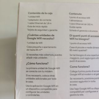Google Wi-Fi sin estrenar