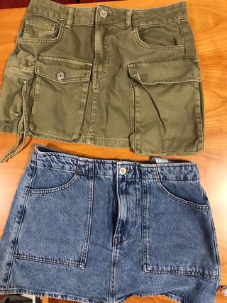 2 MINIFALDAS ZARA Y BERSHKA