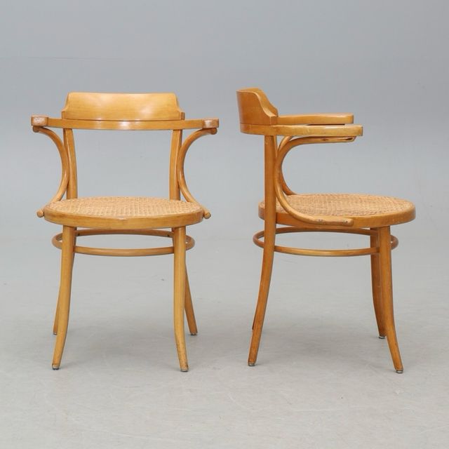 4 sillones Thonet 233 madera haya originales