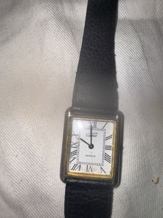 Reloj cartier tank plata vintage