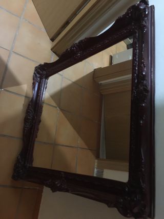 Espejos antiguos marcos madera -2 espejos  - 37€.