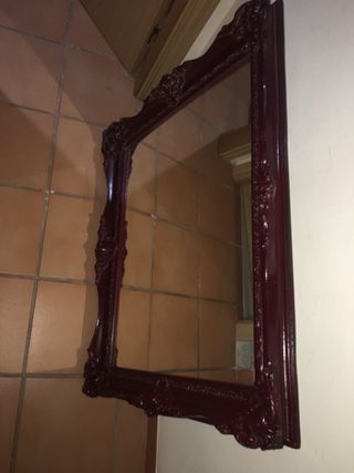 Espejos antiguos marcos madera -2 espejos  - 37€.