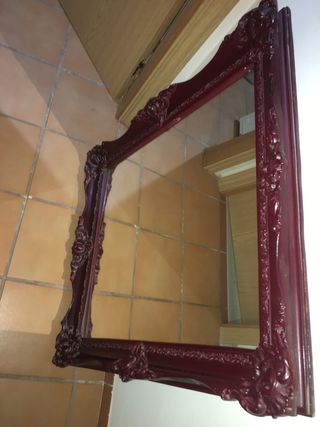 Espejos antiguos marcos madera -2 espejos  - 37€.