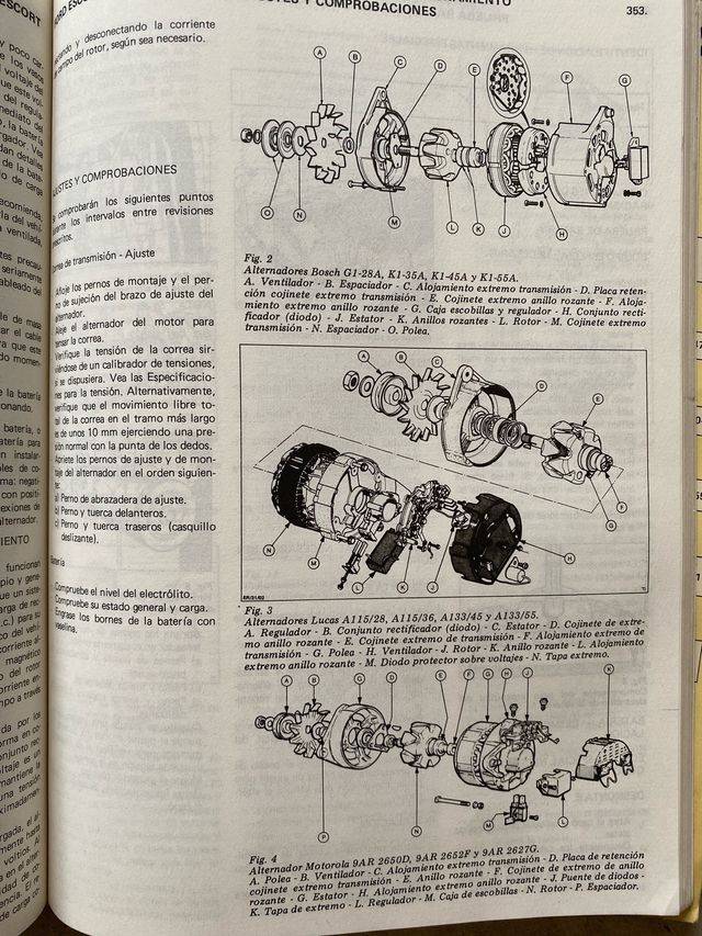 FORD ESCORT Manual de taller de 1982. 4 Tomos !!!