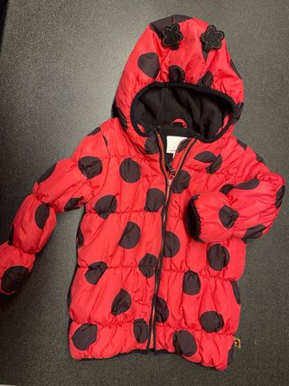 Giubbino a vento bimba coccinella 3/4 anni