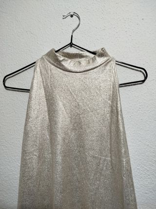 Top efecto metalizado Zara 