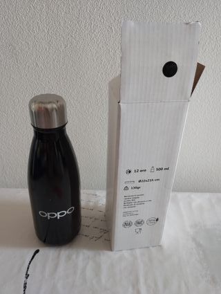 oppo - borraccia in acciaio + Portach. Apri bott.