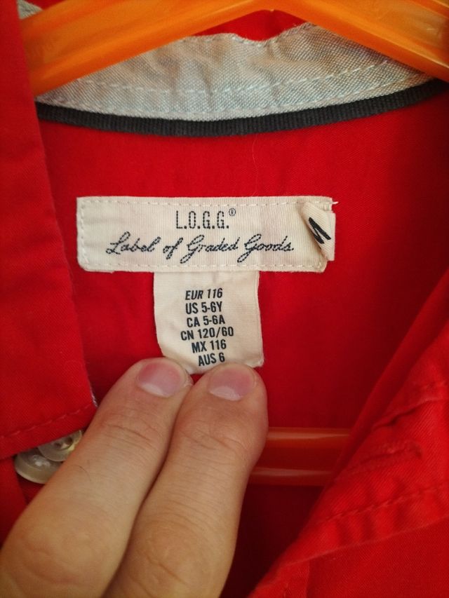 Camisa roja niño talla 5-6