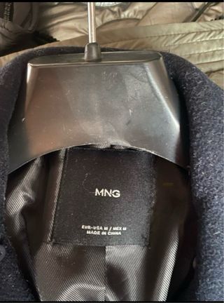 Abrigo azul marino de paño