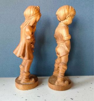 Sculture in legno intagliato vintage