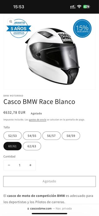 Casco BMW Sport Race