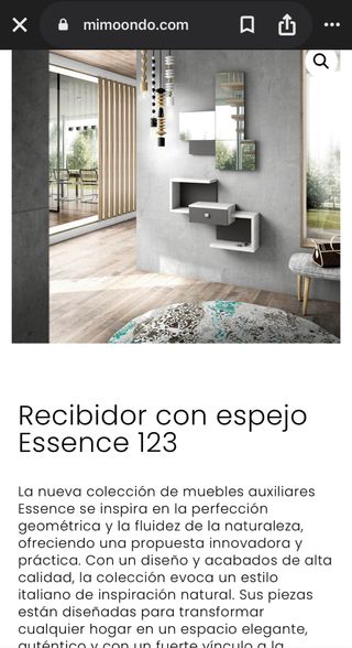mueble entrada con espejo