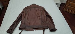 Cazadora de cuero Massimo Dutti