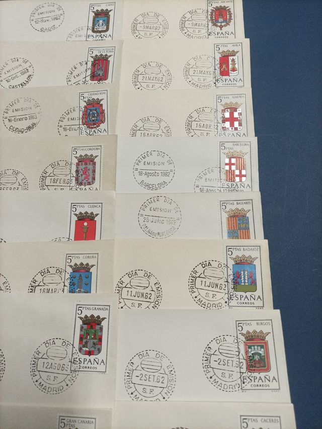 ESCUDOS 23 Sobres Primer Día