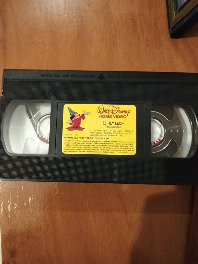 El Rey león VHS "primera edición"