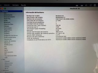 MacBook Air 2017  RAM 8GB. SSD 256GB