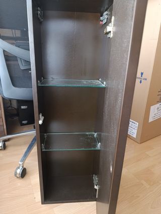 Mueble auxiliar baño color wengue 