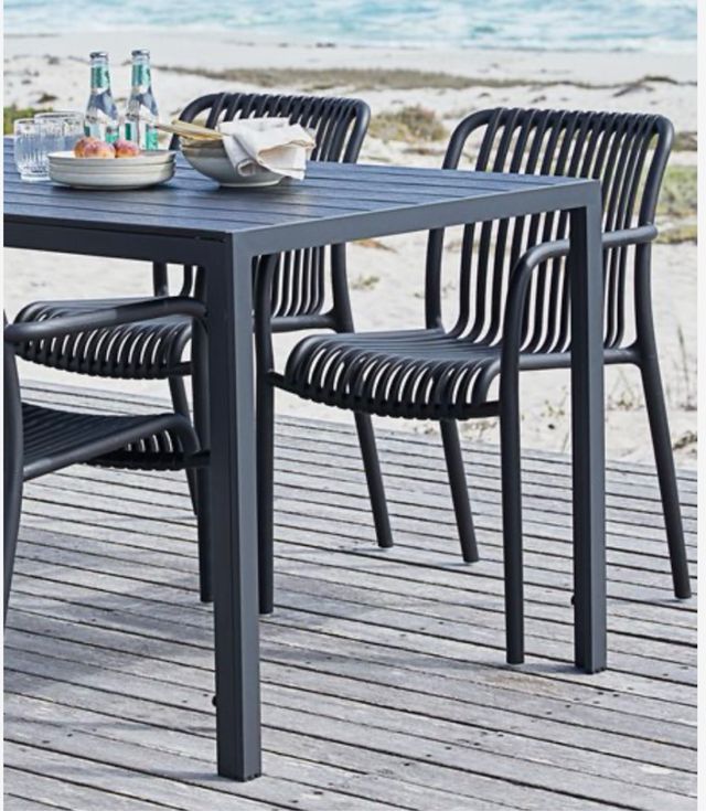 Meda aluminio negro jardin