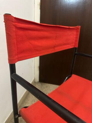 Silla plegable color rojo