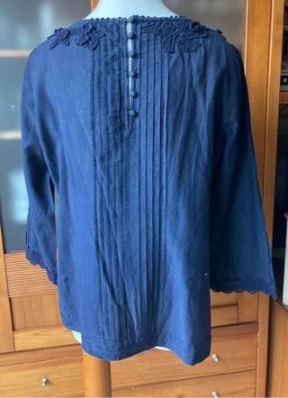 Blusa azul marino Massimo Dutti