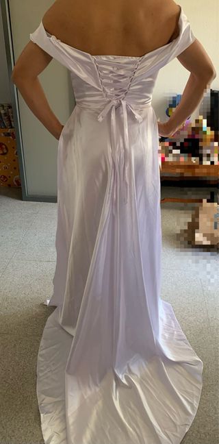 Vestido de novia blanco satin