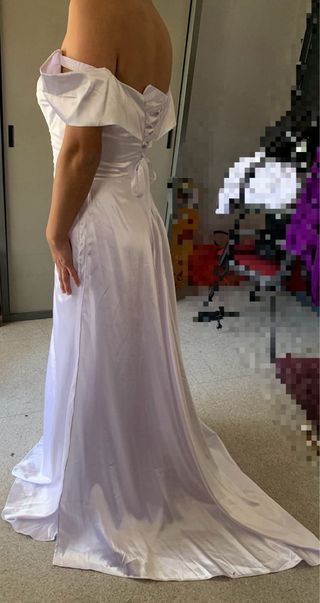 Vestido de novia blanco satin