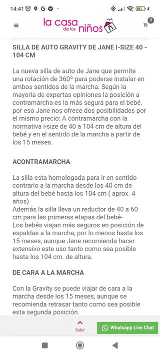 Sillas auto giratorias Jane Gravity