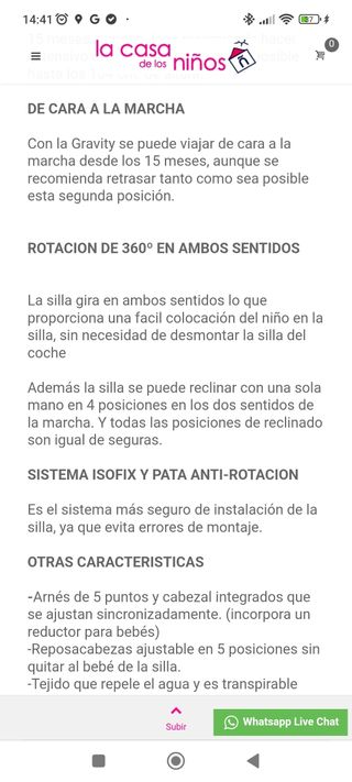 Sillas auto giratorias Jane Gravity