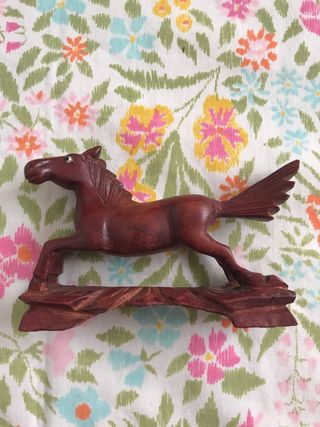 Figuras de madera forma de cavallo 7 unidades