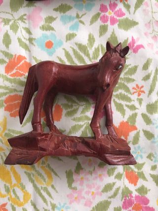 Figuras de madera forma de cavallo 7 unidades