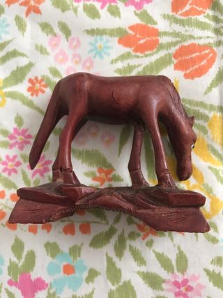 Figuras de madera forma de cavallo 7 unidades