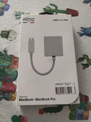 Adaptador USBc a VGA para MacBook y MacBook Pro