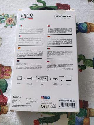 Adaptador USBc a VGA para MacBook y MacBook Pro