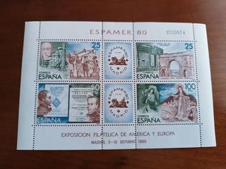 500 BLOQUES DE 4 SELLOS. ESPAMER 80