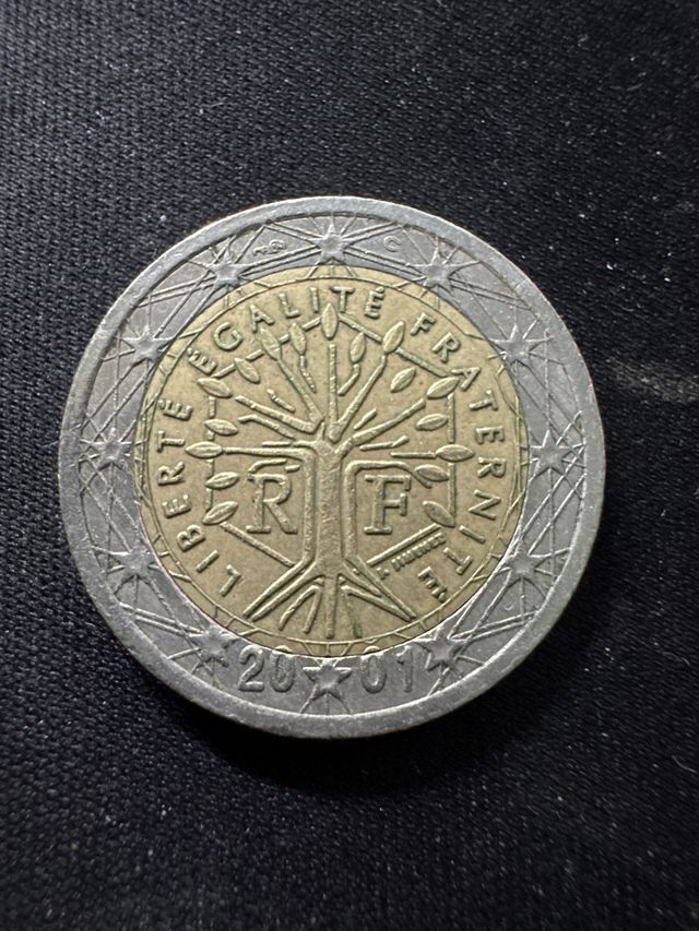 Moneda 2 euros Francia 2001 para colección