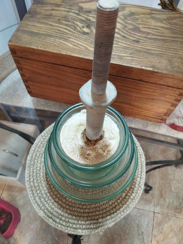 Antigua jícara de cristal