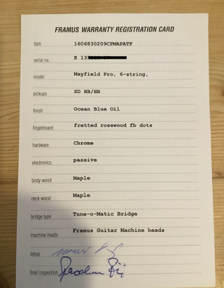 Framus Mayfield Pro 2007