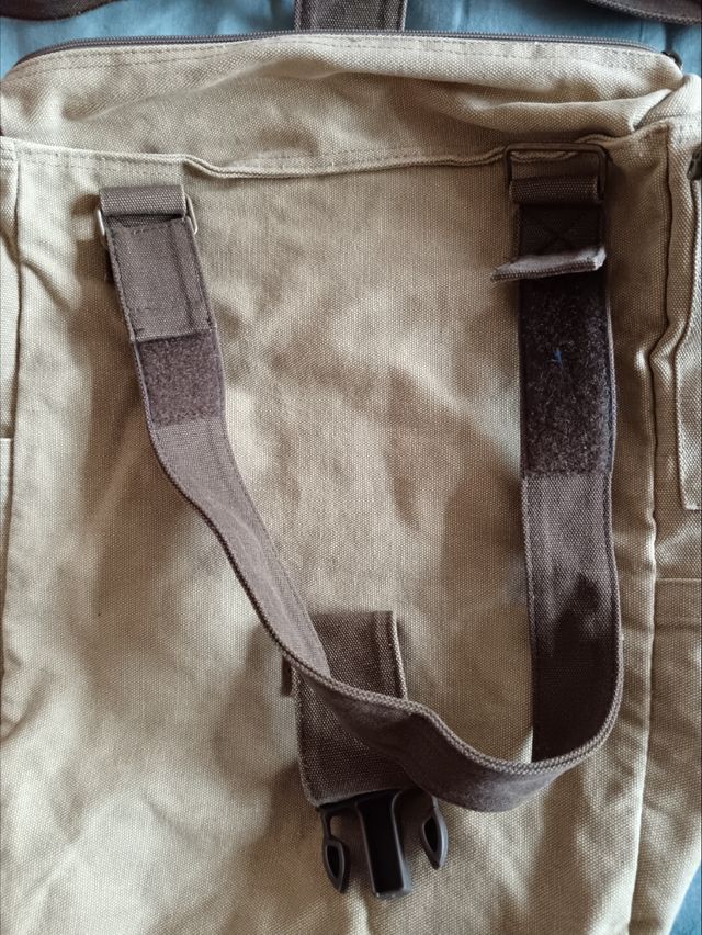 Borsa di tela di cotone beige