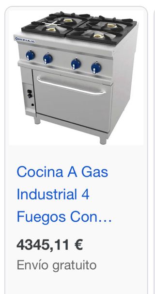 Hornilla fogón horno industrial