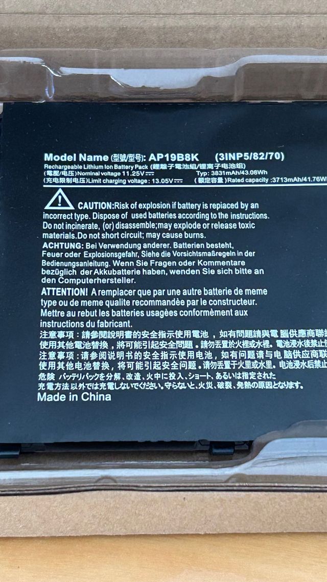ANTIEE AP19B8K AP19B5K Batería Acer aspire